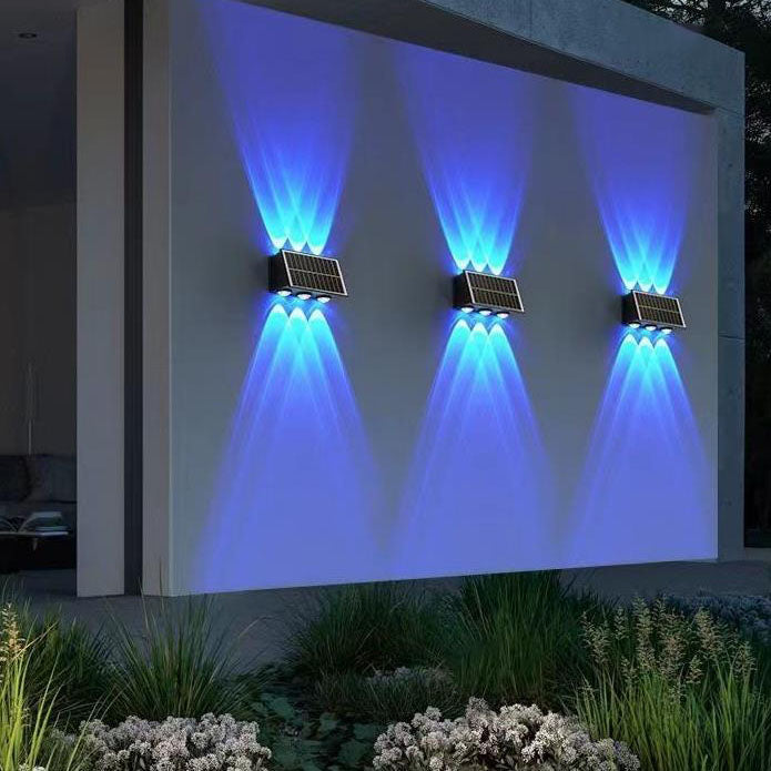 Contemporary Industrial Solar Waterproof ABS Column LED Wall Sconce Lamp For Outdoor Patio | Stornfield
