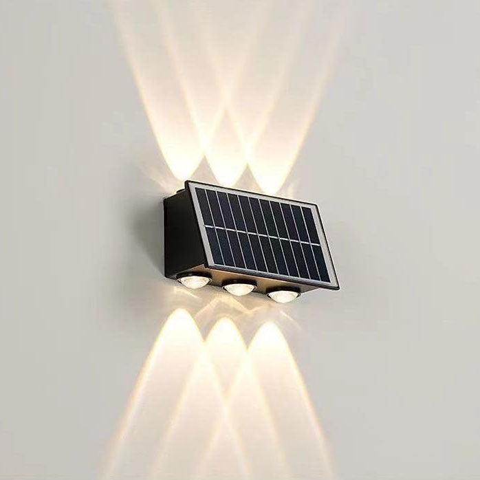 Contemporary Industrial Solar Waterproof ABS Column LED Wall Sconce Lamp For Outdoor Patio | Stornfield