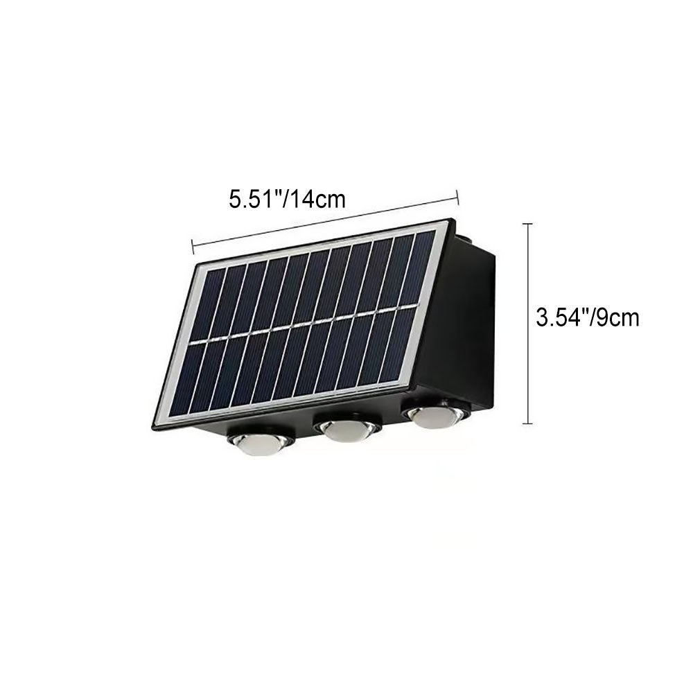Contemporary Industrial Solar Waterproof ABS Column LED Wall Sconce Lamp For Outdoor Patio | Stornfield