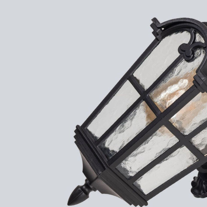 Traditional European Quadrilateral Window Shape Aluminum Glass 1-Light Wall Sconce Lamp For Outdoor Patio | Stornfield
