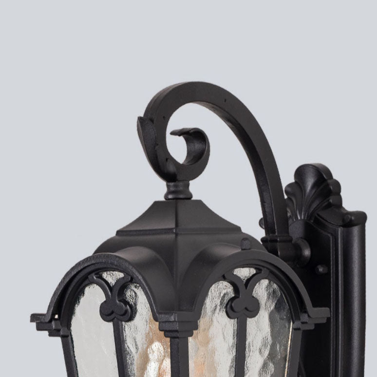 Traditional European Quadrilateral Window Shape Aluminum Glass 1-Light Wall Sconce Lamp For Outdoor Patio | Stornfield