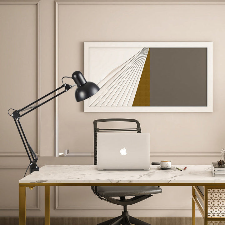 Stornfield | Minimalist Modern Retractable Table Lamp with Long Arm and ABS Clip with 1 Light for Bedroom