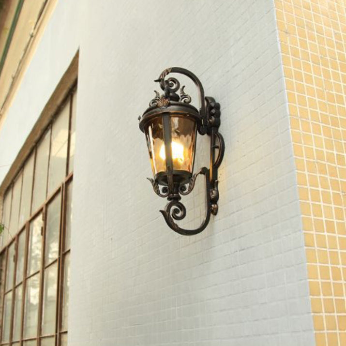 Traditional European Waterproof Aluminum Glass Cylinder 1-Light Wall Sconce Lamp For Outdoor Patio | Stornfield