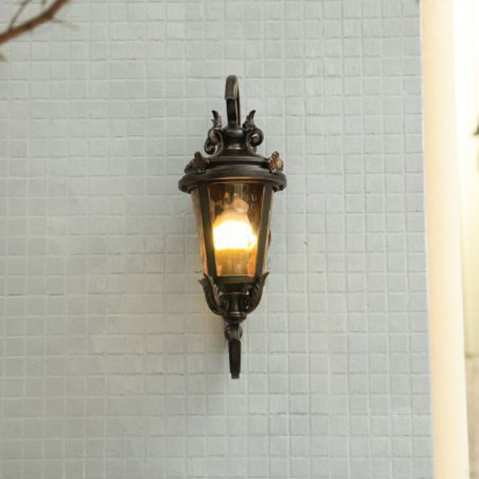 Traditional European Waterproof Aluminum Glass Cylinder 1-Light Wall Sconce Lamp For Outdoor Patio | Stornfield