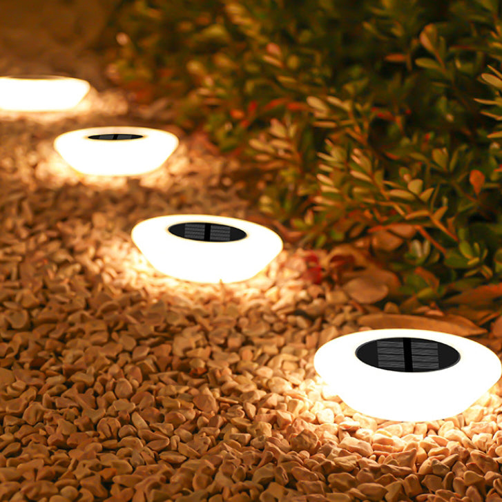 Modern Simplicity Solar Waterproof PP PS Round Conic LED Landscape Lighting Outdoor Light For Garden | Stornfield