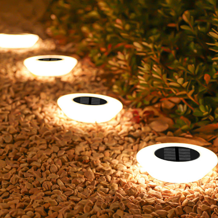 Modern Simplicity Solar Waterproof PP PS Round Conic LED Landscape Lighting Outdoor Light For Garden | Stornfield