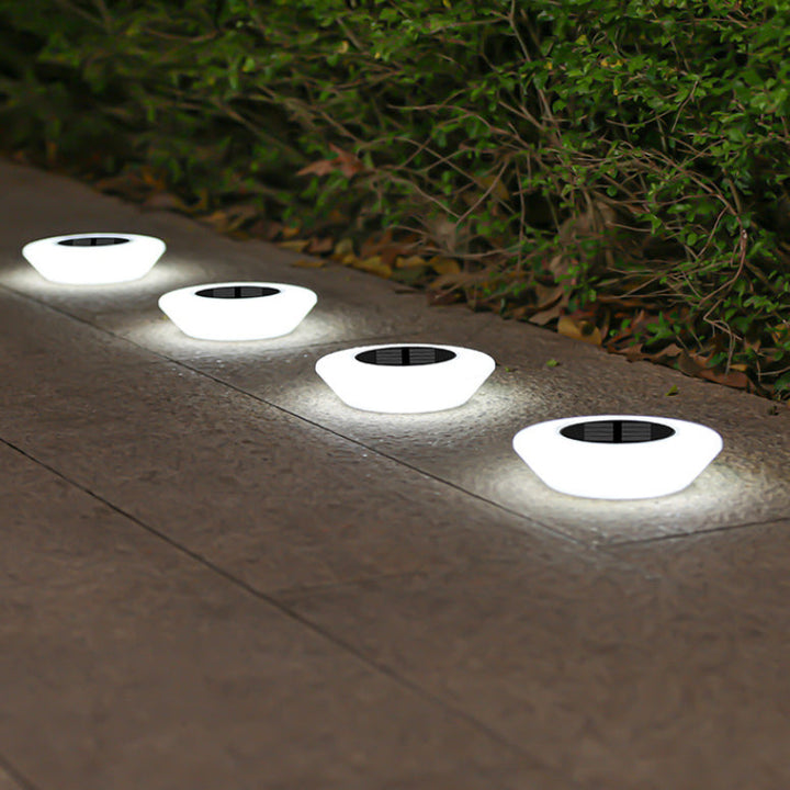 Modern Simplicity Solar Waterproof PP PS Round Conic LED Landscape Lighting Outdoor Light For Garden | Stornfield