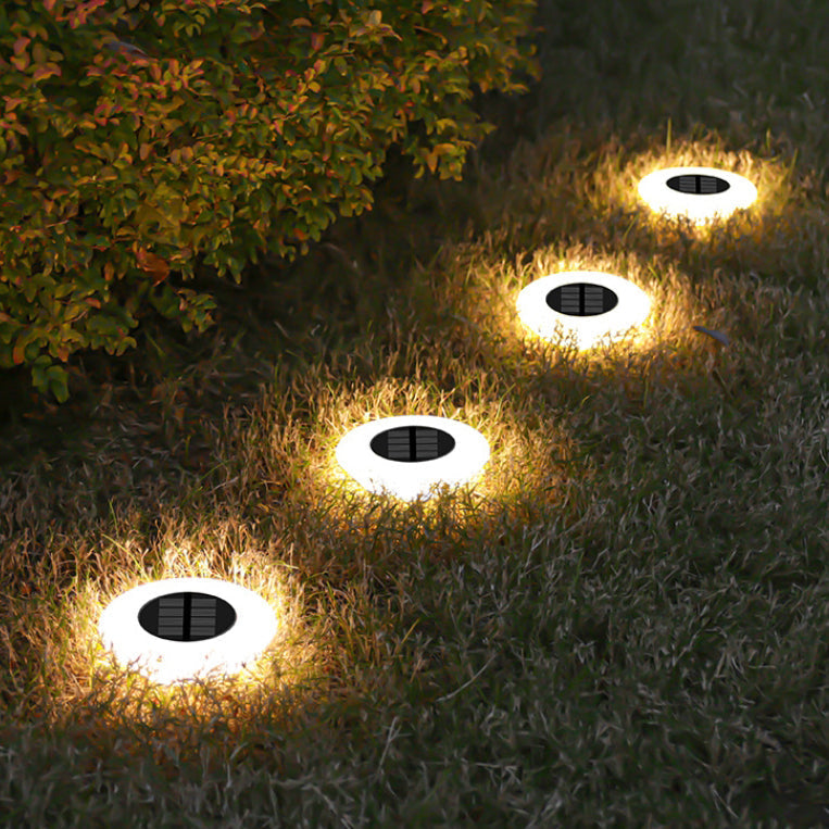 Modern Simplicity Solar Waterproof PP PS Round Conic LED Landscape Lighting Outdoor Light For Garden | Stornfield