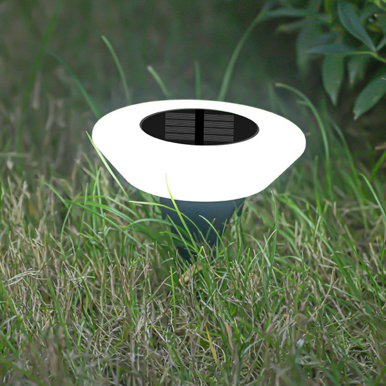Modern Simplicity Solar Waterproof PP PS Round Conic LED Landscape Lighting Outdoor Light For Garden | Stornfield