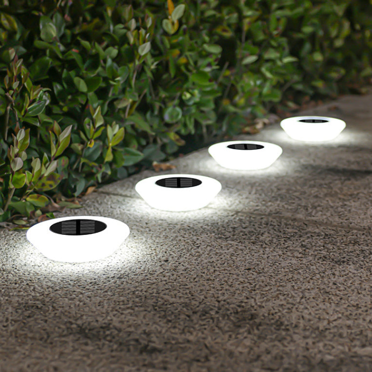 Modern Simplicity Solar Waterproof PP PS Round Conic LED Landscape Lighting Outdoor Light For Garden | Stornfield