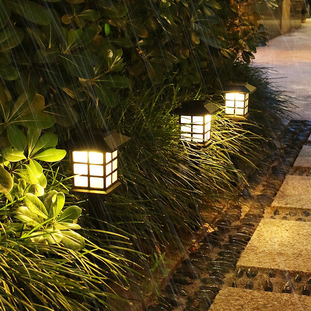 Traditional Rustic Waterproof Solar House ABS LED Outdoor Landscape Light For Garden | Stornfield