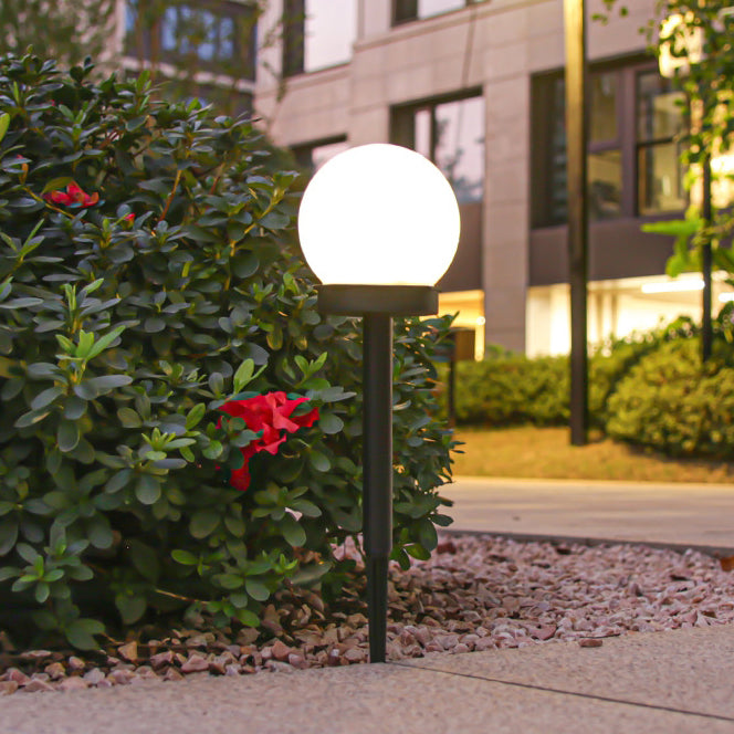 Modern Minimalist Waterproof Solar Globe ABS LED Landscape Light For Garden | Stornfield