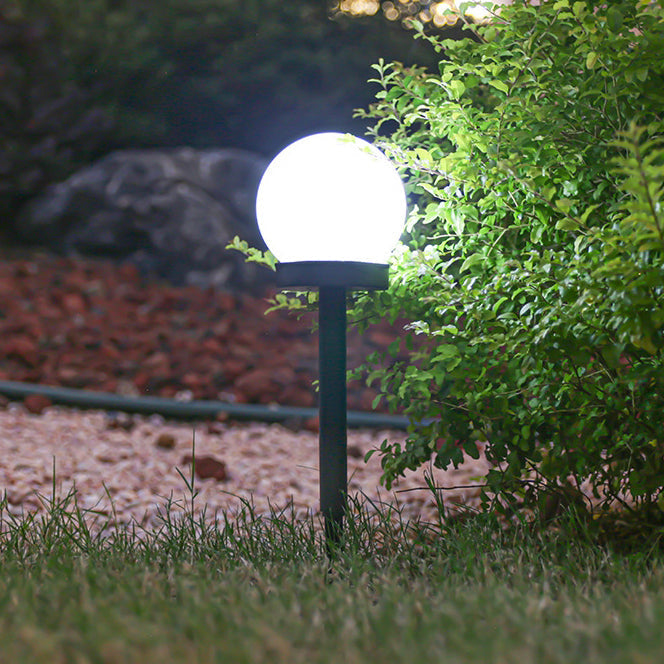 Modern Minimalist Waterproof Solar Globe ABS LED Landscape Light For Garden | Stornfield