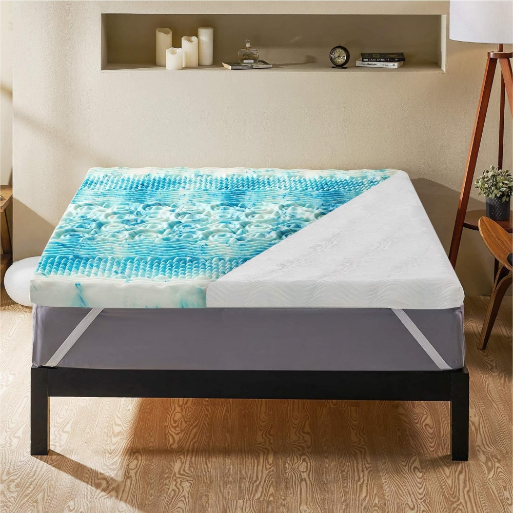 Premium Cooling Egg Crate Foam Mattress Topper | Stornfield