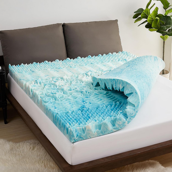 Premium Cooling Egg Crate Foam Mattress Topper | Stornfield