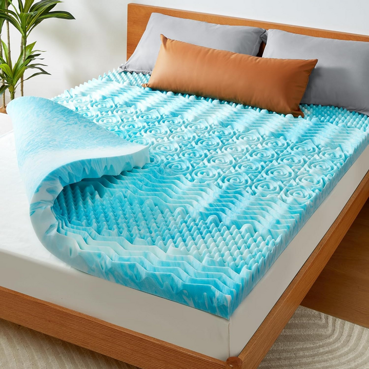 Premium Cooling Egg Crate Foam Mattress Topper | Stornfield