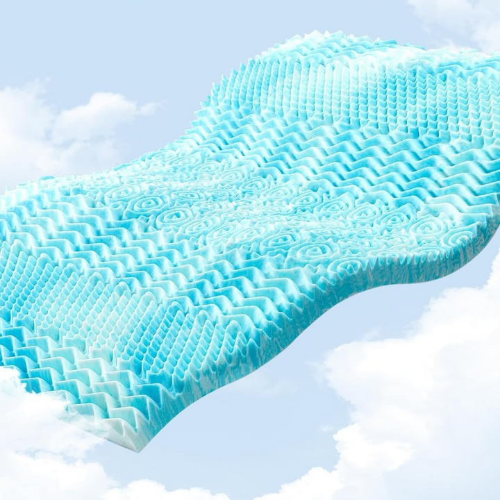 Premium Cooling Egg Crate Foam Mattress Topper | Stornfield