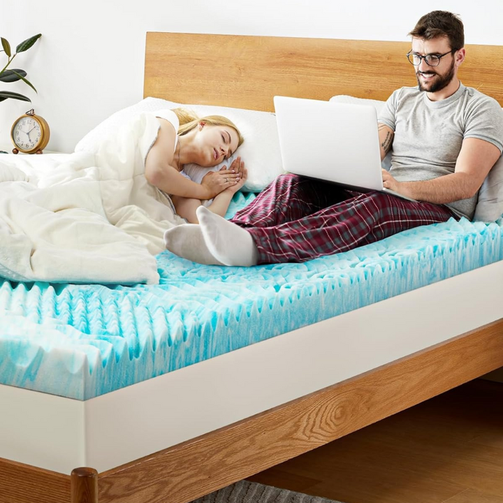 Premium Cooling Egg Crate Foam Mattress Topper | Stornfield
