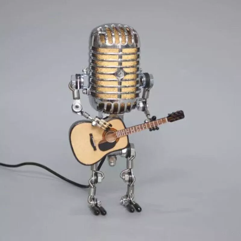 Retro Microphone Robot Metal Desk Lamp | Stornfield