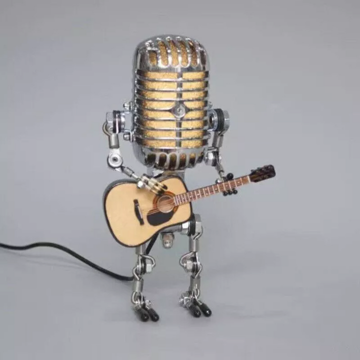 Retro Microphone Robot Metal Desk Lamp | Stornfield