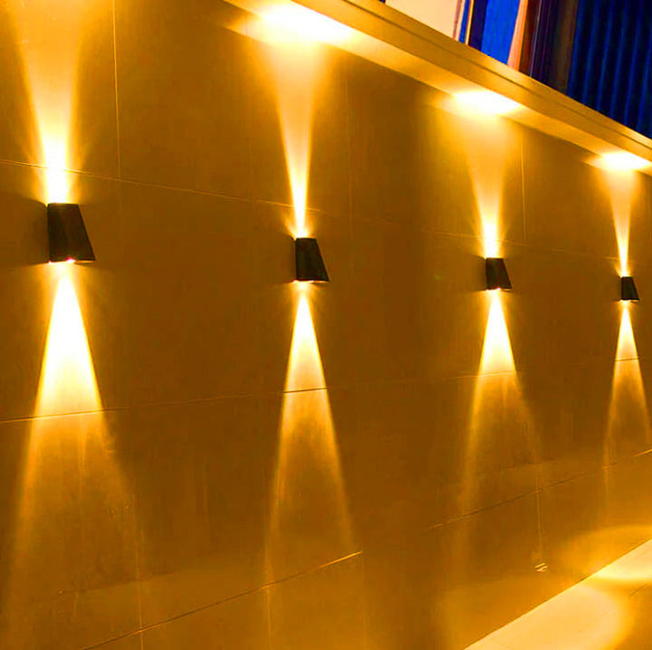 Simple Solar Trapezoid Outdoor Waterproof Up and Down Lights LED Wall Sconce Lamp | Stornfield