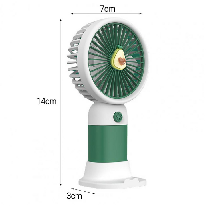 MTech Portable Handheld Fan – Strong Wind, Noiseless, Rechargeable Mini Fan With Base | Stornfield