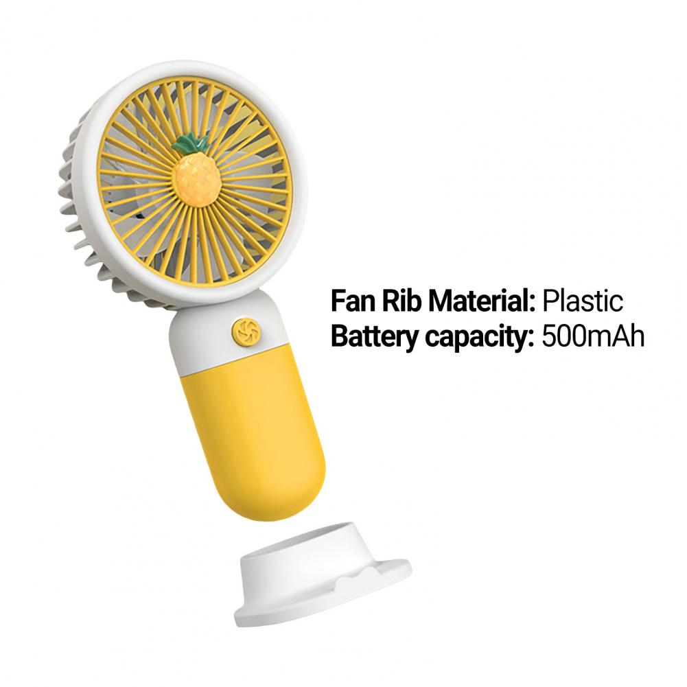 MTech Portable Handheld Fan – Strong Wind, Noiseless, Rechargeable Mini Fan With Base | Stornfield