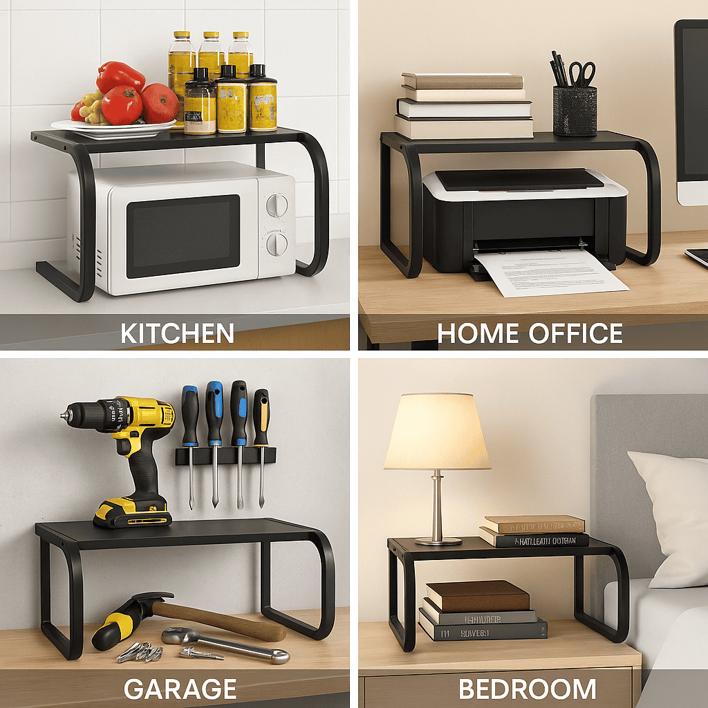 SpaceRack™ Kitchen Shelf 2 Levels Without Drilling | Stornfield
