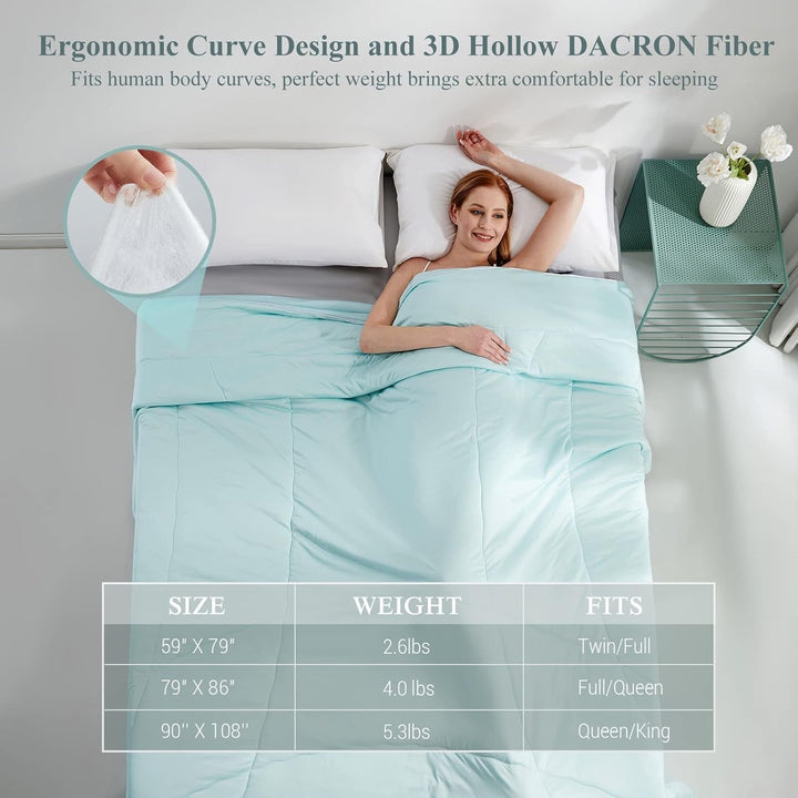 Ultra Soft Cloudy 3D Cooling Comforter  Extreme Q Max 0.5-Lake Blue | Stornfield