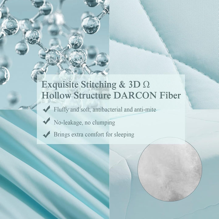 Ultra Soft Cloudy 3D Cooling Comforter  Extreme Q Max 0.5-Lake Blue | Stornfield