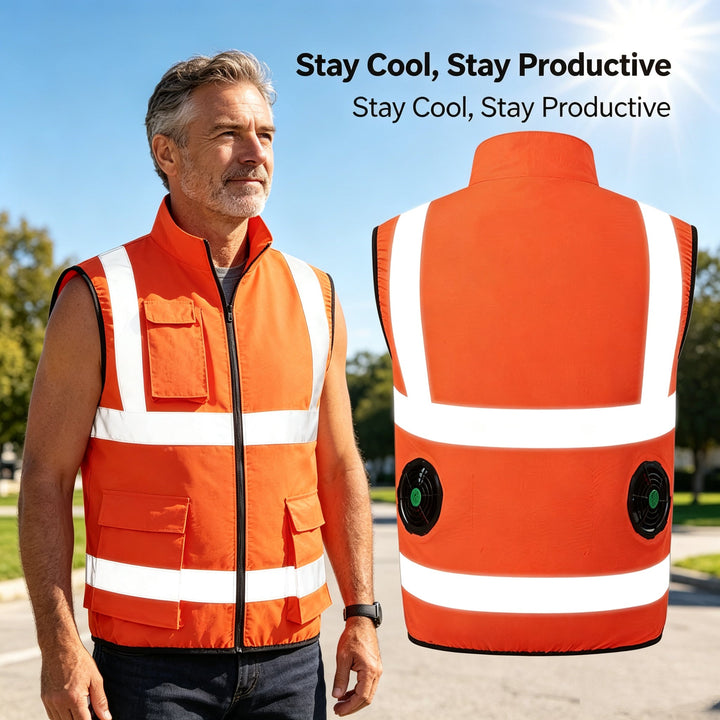 Cooling vest with fans & reflective stripes | Stornfield