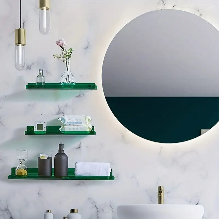 Stornfield | Floating Wall Shelf - Industrial Wall Shelf - Shower Shelf - Shower Board - Blue