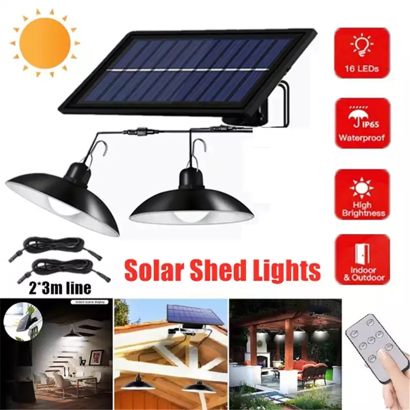 SolarDuo LED Lamp Set on Solar Energy with Remote Control | Stornfield