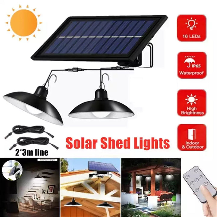 SolarDuo LED Lamp Set on Solar Energy with Remote Control | Stornfield