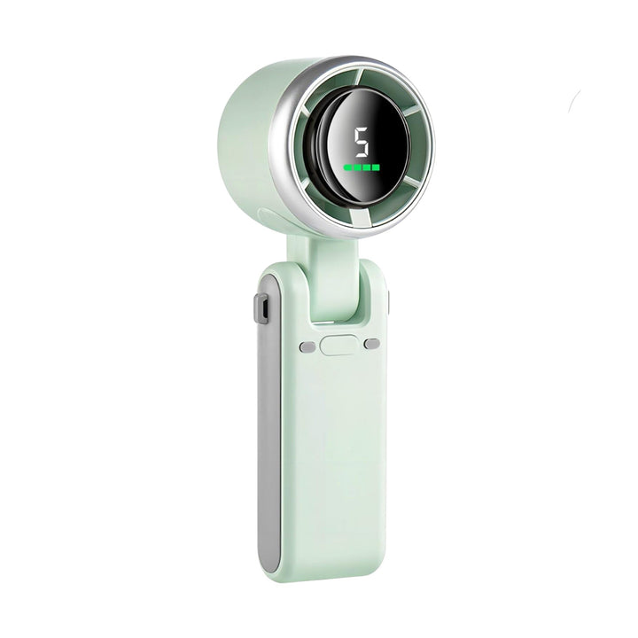 3-in-1 Mini Handheld Turbo Fan – Desk, Neck & Portable Cooling Fan (Rechargeable) | Stornfield