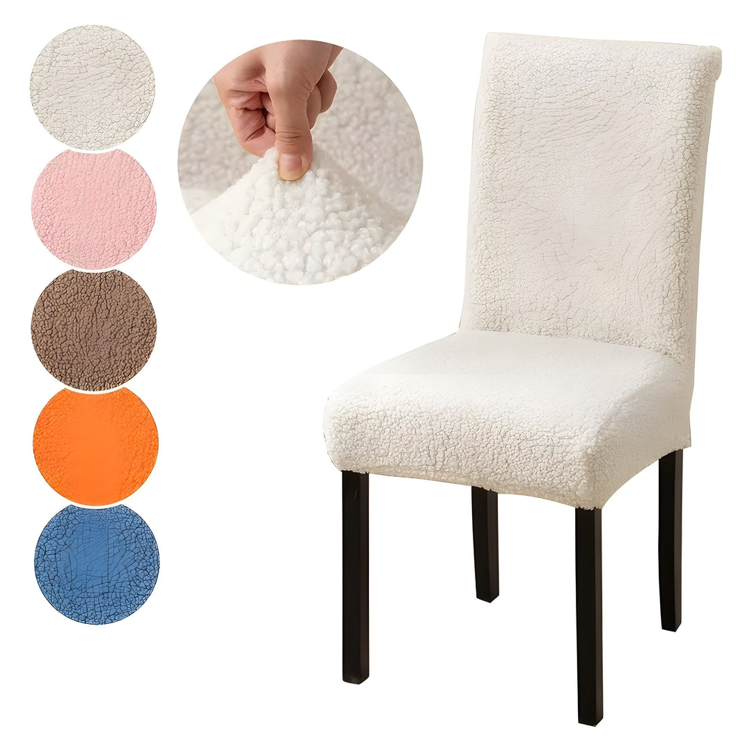 SherpaFit Chair Cover - Cozy Elastic Sherpa Dining Chair Cover | Stornfield