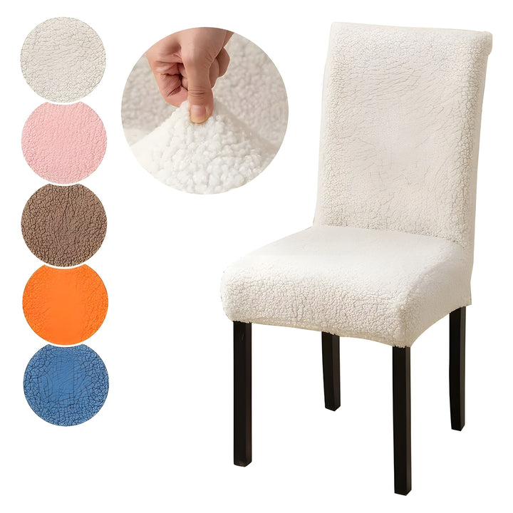 SherpaFit Chair Cover - Cozy Elastic Sherpa Dining Chair Cover | Stornfield