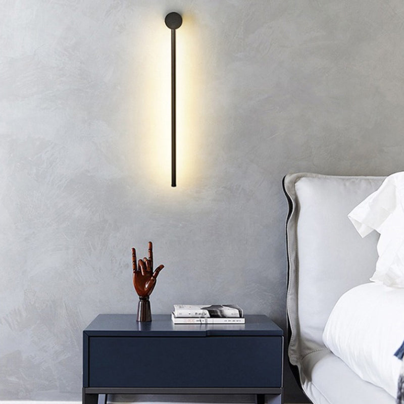 Slim Tube Shaped Sconce Lighting Contemporary Metal Living Room LED Wall Light Fixture | Stornfield
