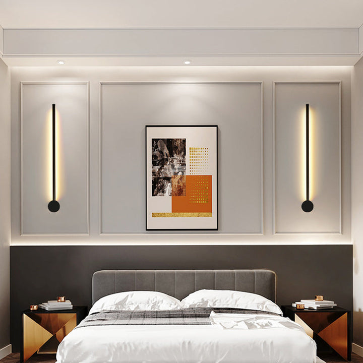 Slim Tube Shaped Sconce Lighting Contemporary Metal Living Room LED Wall Light Fixture | Stornfield