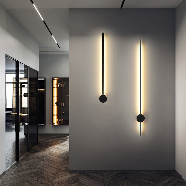 Slim Tube Shaped Sconce Lighting Contemporary Metal Living Room LED Wall Light Fixture | Stornfield