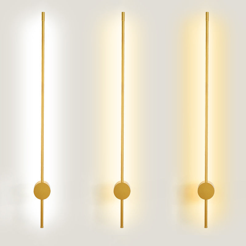 Slim Tube Shaped Sconce Lighting Contemporary Metal Living Room LED Wall Light Fixture | Stornfield