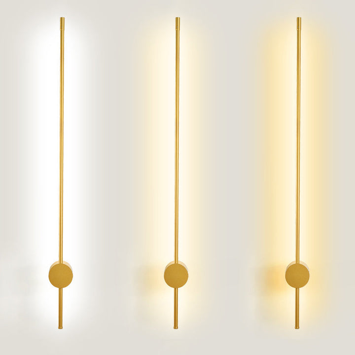 Slim Tube Shaped Sconce Lighting Contemporary Metal Living Room LED Wall Light Fixture | Stornfield