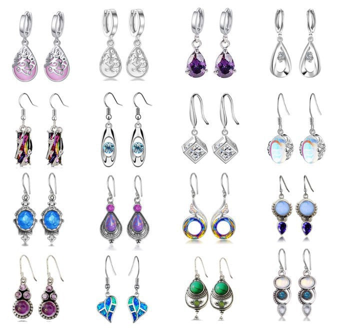 Colorful Crystal Drop Earrings Stornfield