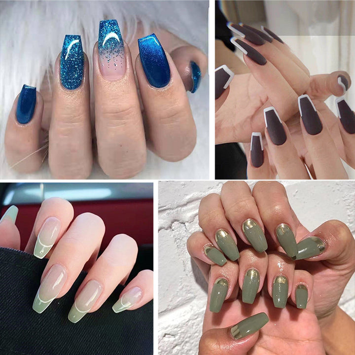 Elegant artificial nails in fashionable stiletto design Stornfield