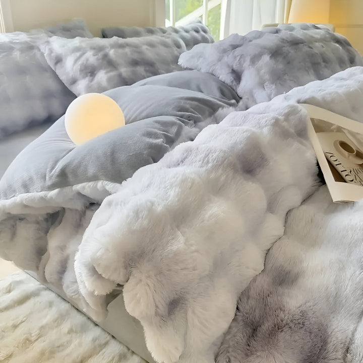 Cozy Plush Bedding Set – Warm and Soft for Autumn & Winter | ReversiStornfielde Design in Rabbit Fur & Milk Velvet | Stornfield