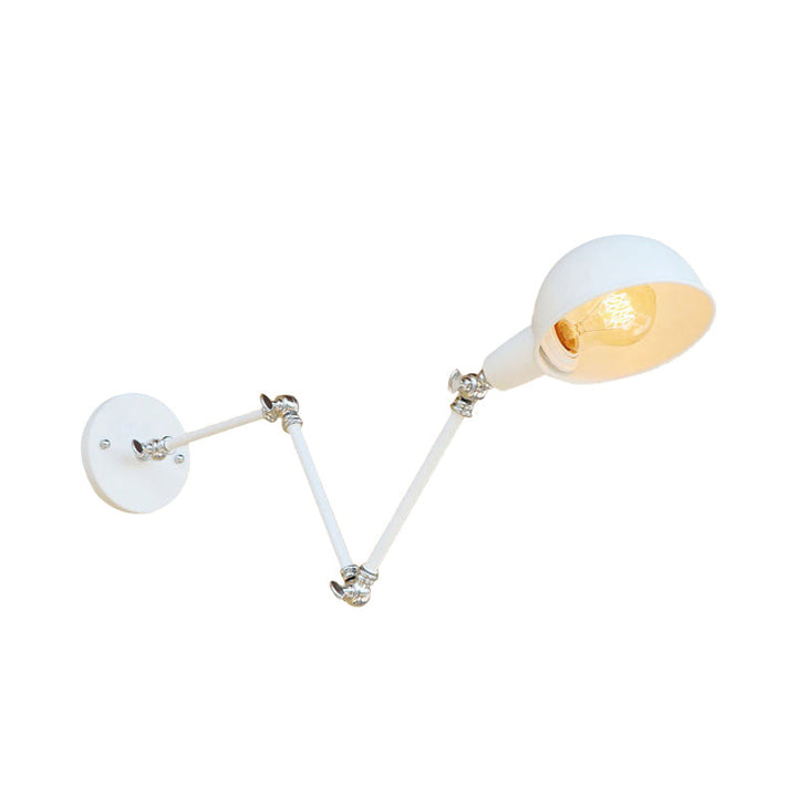 Stornfield | 1-Light Retro Style Swivel Arm Wall Sconce Mini Metal White Wall Lamp for Study