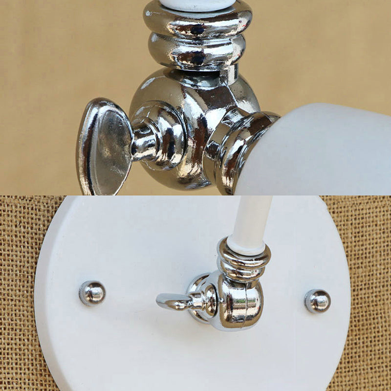 Stornfield | 1-Light Retro Style Swivel Arm Wall Sconce Mini Metal White Wall Lamp for Study