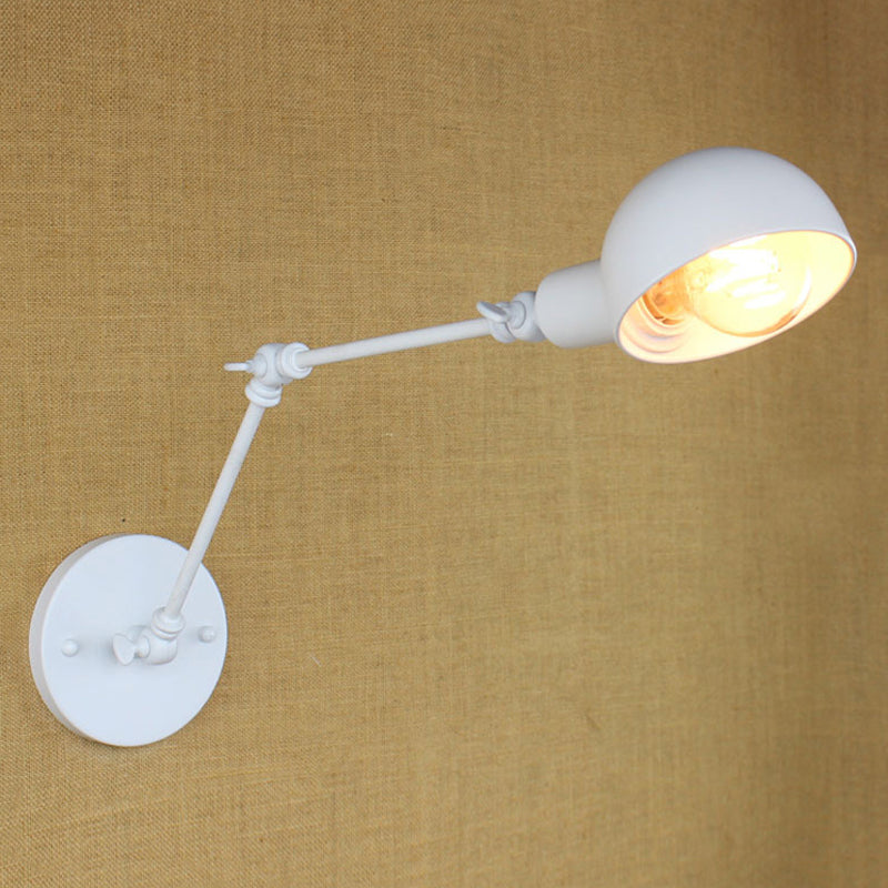 Stornfield | 1-Light Retro Style Swivel Arm Wall Sconce Mini Metal White Wall Lamp for Study