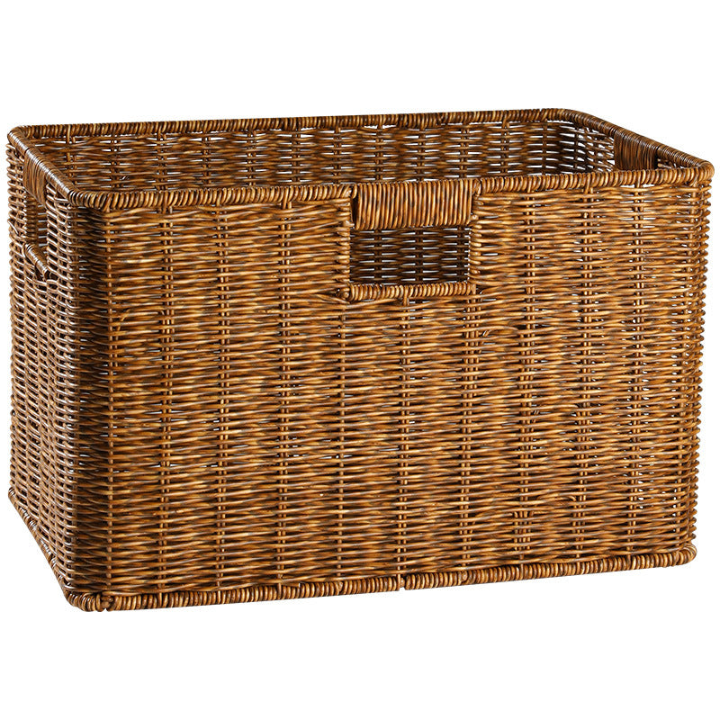 Handcrafted Rectangular Wicker Storage Bin Stornfield