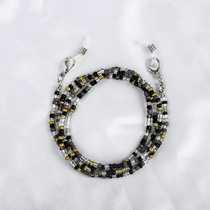 Colored bead necklace with carabiner clasp Stornfield
